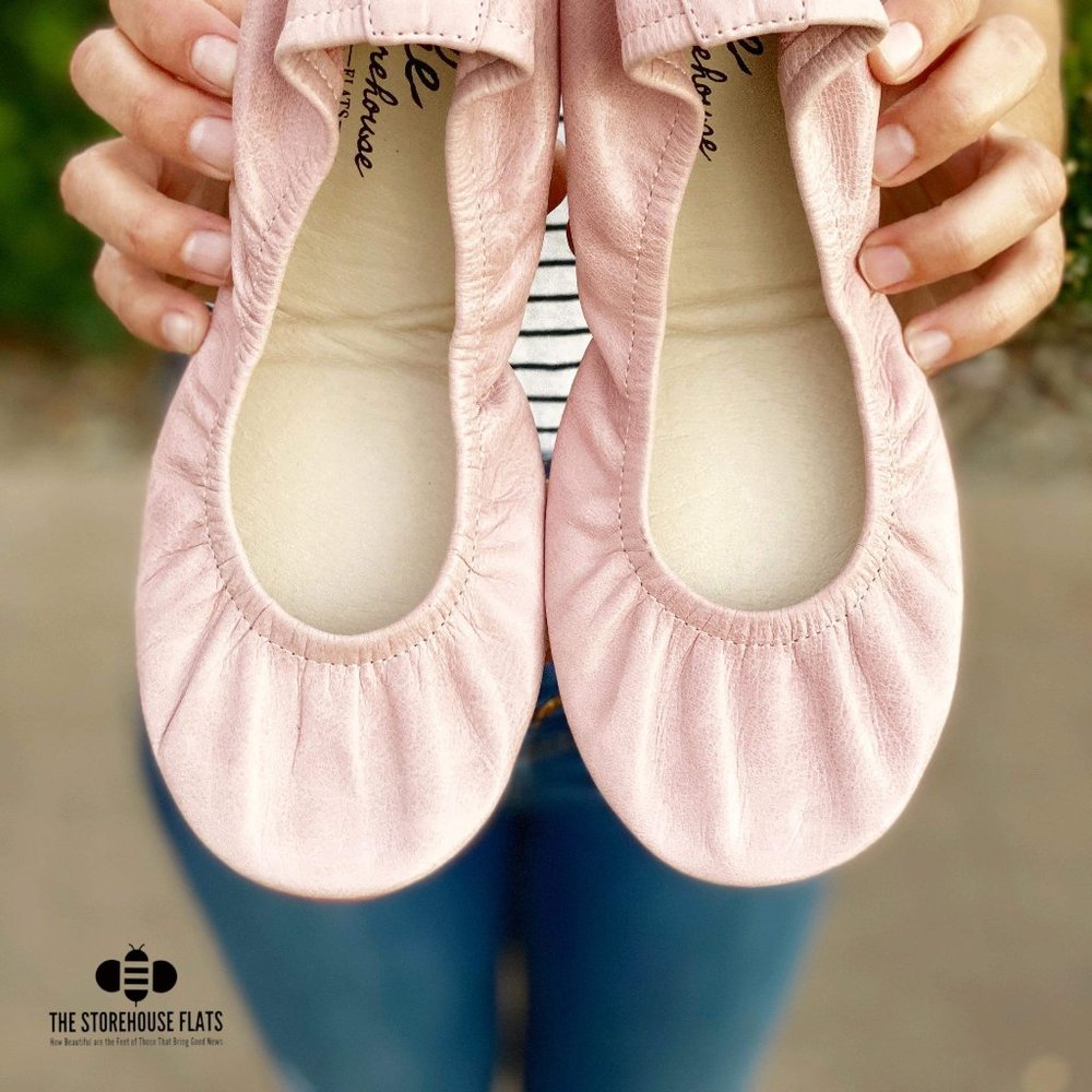 Oil Tanned Ballet Pink Storehouse Flats